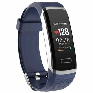 Bratara Techstar® Fitness GT101 Silver-Blue, IPS, Bluetooth 4.0, Monitorizare Cardiaca, Somn, Activitati imagine