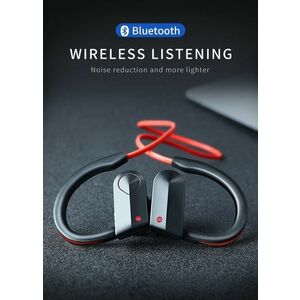 Casti Wireless Techstar® K98, Rosu, Bluetooth 4.1, HiFi, Cip CSR imagine