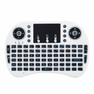 Tastatura Wireless Techstar® i8, Alb, Air Mouse Touchpad 2.4ghz pentru Android TV si Mini PC imagine