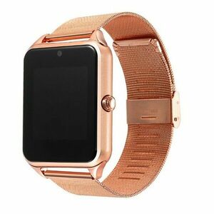 Ceas Smartwatch Techstar® Z60 Gold, Cartela SIM, 1.54 inch, Apelare, Alerte Sedentarism, Hidratare, Bluetooth 4.0 imagine
