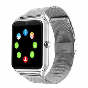 Ceas Smartwatch Techstar® Z60 Silver, Cartela SIM, 1.54 inch, Apelare, Alerte Sedentarism, Hidratare, Bluetooth 4.0 imagine