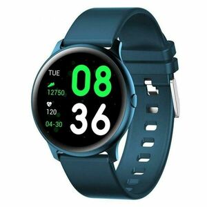 Ceas Smartwatch Techstar® KW19 Albastru, 1.3 inch HD Rotund, Monitorizare Cardiaca, Tensiune. Oxigenare, Bluetooth 4.0 imagine