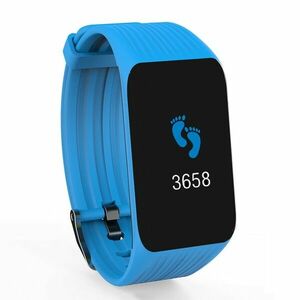Bratara Fitness Techstar® K1 Albastru, 0.66 inch OLED, Alerte, Social Media, Monitorizare Cardiaca, IP65, Bluetooth 4.0 imagine