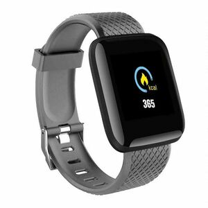 Ceas Smartwatch Techstar® D13 Gri, Ecran LCD 1.3inch, Bluetooth 4.0, Compatibil Android & iOS, Unisex, Rezistent la Apa imagine