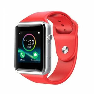 Ceas Smartwatch Techstar® A1, Camera Foto, Ecran 1.54inch, Bluetooth, Compatibil SIM si MicroSD, Apelare, Rosu imagine