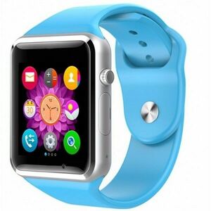 Ceas Smartwatch Techstar® A1, Camera Foto, Ecran 1.54inch, Bluetooth, Compatibil SIM si MicroSD, Apelare, Albastru imagine