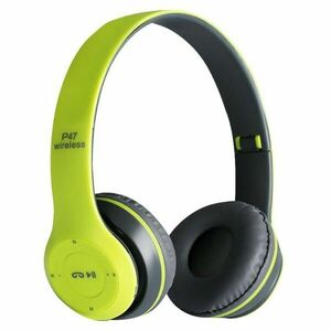 Casti Audio Wireless Bluetooth 5.0, Radio FM, Card SD, AUX, Microfon Incorporat, 10m, Pliabile, P47, Verde imagine