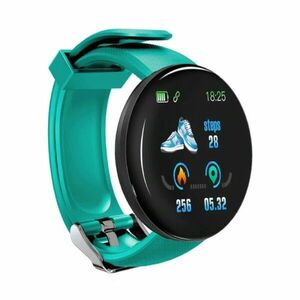 Ceas Smartwatch Techstar® D18, 1.3inch OLED, Bluetooth 4.0, Monitorizare Tensiune, Puls, Oxigenarea Sangelui, Waterproof IP65, Verde Aqua imagine