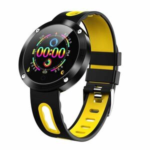 Ceas Smartwatch Techstar® DM58, 1.22 inch IPS, Bluetooth 4.0 + EDR, Monitorizare Tensiune, Puls, Multiple Alerte Unice, Galben imagine