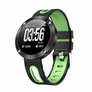 Ceas Smartwatch Techstar® DM58, 1.22 inch IPS, Bluetooth 4.0 + EDR, Monitorizare Tensiune, Puls, Multiple Alerte Unice, Verde imagine