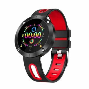 Ceas Smartwatch Techstar® DM58, 1.22 inch IPS, Bluetooth 4.0 + EDR, Monitorizare Tensiune, Puls, Multiple Alerte Unice, Rosu imagine