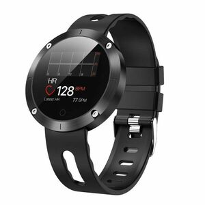 Ceas Smartwatch Techstar® DM58, 1.22 inch IPS, Bluetooth 4.0 + EDR, Monitorizare Tensiune, Puls, Multiple Alerte Unice, Negru imagine