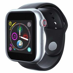 Ceas Smartwatch Techstar® Z6, 1.54inch IPS LCD, Bluetooth 3.0 + EDR, Cartela SIM, MicroSD, Monitorizare Somn, Negru-Argintiu imagine