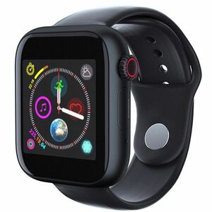 Ceas Smartwatch Techstar® Z6, 1.54inch IPS LCD, Bluetooth 3.0 + EDR, Cartela SIM, MicroSD, Monitorizare Somn, Negru imagine