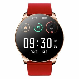 Ceas Smartwatch Techstar® R33, 1.08 inch IPS LCD , Bluetooth 4.0 + EDR, Monitorizare Somn, Puls, Respiratie, Tensiune, Notificari, Rosu imagine