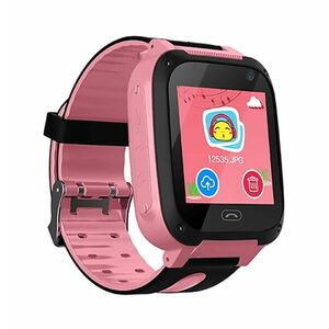 Ceas Smartwatch Copii Techstar® Q9, Slot Cartela SIM, GPS Tracker, Buton Urgenta SOS, Monitorizare Live, Apelare, Roz imagine