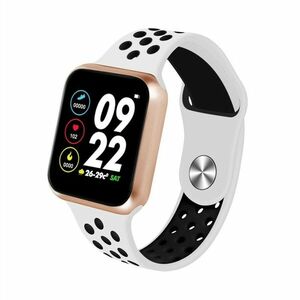 Ceas Smartwatch Techstar® F8, 1.30 inch IPS, Bluetooth 4.0, Monitorizare Puls, Tensiune, Alerte Sedentarism, Hidratare, Auriu imagine