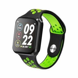 Ceas Smartwatch Techstar® F8, 1.30 inch IPS, Bluetooth 4.0, Monitorizare Puls, Tensiune, Alerte Sedentarism, Hidratare, Verde imagine
