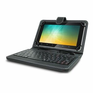 Husa Tableta 9.7 Inch Cu Tastatura Micro Usb Model X , Negru C17 imagine