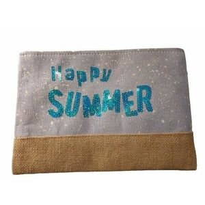 Geanta Port Farduri, Happy Summer , Material textil, ideal Concediu imagine