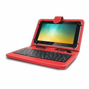 Husa tableta model X cu tastatura MRG L-405, MicroUSB, 10 inch, Rosu C405 imagine