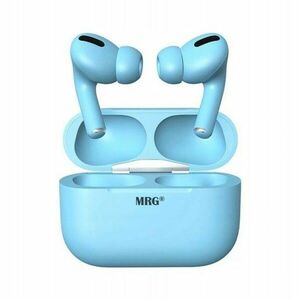 Casti Bluetooth MRG MinPods3, Cu carcasa, Display LCD, Albastru C551 imagine