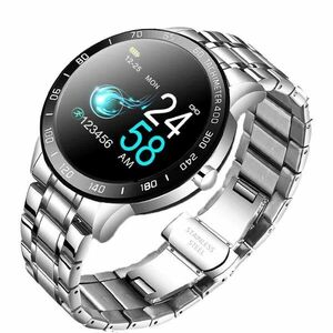 Ceas Smartwatch Techstar® Lige, Premium, 1.3 inch IPS, Bratara Otel Inoxidabil, IP67, Bluetooth 4.0, Monitorizare Tensiune, Puls, Argintiu imagine