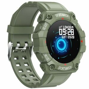 Ceas Smartwatch Techstar® FD68, 1.3 inch IPS, Design Sport, Bluetooth 4.0, Monitorizare Tensiune, Puls, Verde imagine