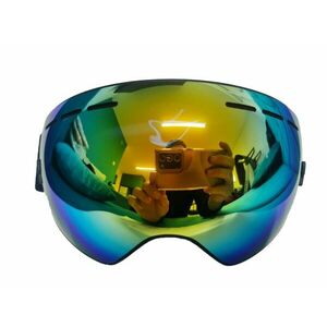 Ochelari ski si snowboard, lentila sferica dubla, demontabila, ventilate anti-ceata, oglinda, multicolor imagine