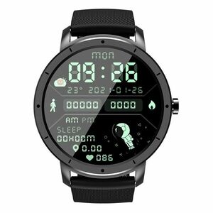 Smartwatch Techstar® HW21, Negru Ecran Touch, IPS 1.28inch, Bluetooth 5.2, Ecran Personalizabil, Monitorizare Tensiune, Puls, Oximetru, Aliaj de Zinc imagine