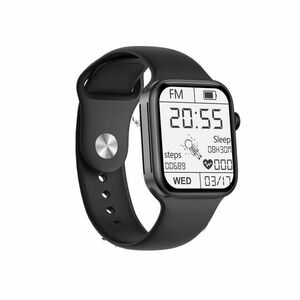 Smartwatch Techstar® Z36, Ecran Touch, IPS 1.75 inch HD, Dock Incarcare Wireless, Bluetooth 4.0, Monitorizare Tensiune, Puls, Temperatura, Negru imagine