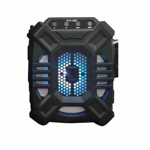 Boxa Portabila Wireless 6.5 inch TWS Bluetooth/FM/TF/USB, LED, Microfon Karaoke, Negru imagine
