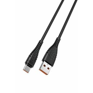 Cablu de date Veger V104, Type-C, 2.4A, Negru C714 imagine