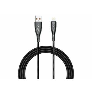 Cablu de date Veger V105, Lightning, 2.4A, Negru C715 imagine