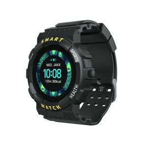 Ceas Smartwatch Techstar® Z19, 1.3 inch IPS, Monitorizare Temperatura, Puls, Tensiune, Oximetru, Sedentarism, Bluetooth 5.0, IP67, Negru imagine