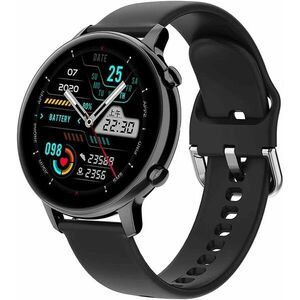 Ceas Smartwatch Techstar® S33, 1.28 inch IPS, Monitorizare Puls, Tensiune, Oximetru, Sedentarism, Bluetooth 5.0, IP67, Negru imagine