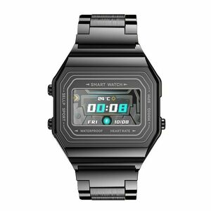 Ceas Smartwatch Techstar® i6, 0.96 inch OLED, Monitorizare Puls, Tensiune, Oximetru, Sedentarism, Bluetooth 5.0, IP67, Negru imagine