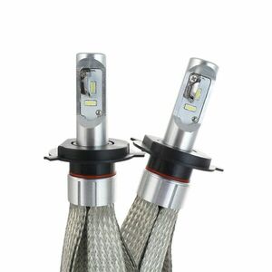 Set 2 LED-uri Auto Techstar® 8C, H4, 30w, 3000 Lumeni, 6500K, AUTO, 12-24 Volti, COB, Radiator Aluminiu si Cupru imagine
