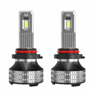 Set 2 LED-uri Auto Techstar® P30, 9006, 80w, 14000 Lumeni, 6500K, AUTO, 12-24 Volti, CSP, Canbus, Miez Cupru, Radiator Aluminiu imagine