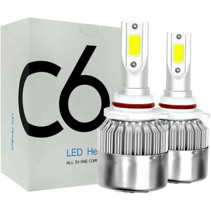 Set 2 LED-uri Auto Techstar® C6, 9005, 36w, 3800 Lumeni, 6500K, AUTO, 12-24 Volti, COB imagine