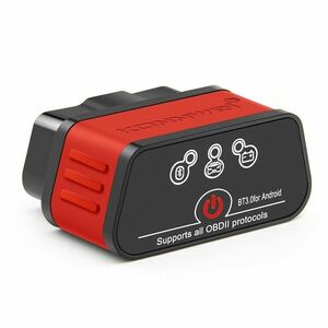 Diagnoza OBD2 KONNWEI KW901, Red, Bluetooth, Buton ON-OFF, Android, ELM 327 OBDII, PIC18F25K80 imagine