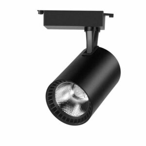 Spot LED Techstar® Tracklights, Pentru Sina RailRacks Monofazata Tip L, 12w, 3000k Lumina Calda, Iluminat Directionabil, Corp Aluminiu Negru imagine