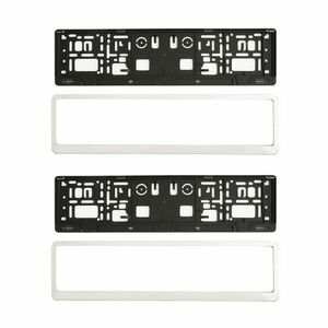 Suport numar inmatriculare cromat set 2 buc, Mega Drive imagine