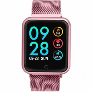 Ceas Smartwatch Techstar® I5 S, 1.3 inch OLED, Bluetooth 4.0 + EDR, Monitorizare Tensiune, Puls, Oxigenare Sange, Mov, Bratara Metal, Inchidere Magnetica imagine