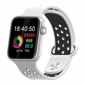 Ceas Smartwatch Techstar® T55, 1.3 Inch IPS, Monitorizare Cardiaca, Tensiune, Sedentarism, Bluetooth 5.0, (2 curele, alb + negru) Alb/Negru imagine