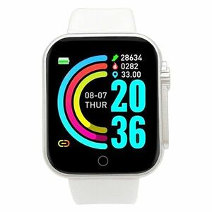 Ceas Smartwatch Techstar® Y68 Ultra, Ecran 1.44 inch TFT, Bluetooth 4.0, Notificari Apeluri/Mesaje, Monitorizare Fitness, Ritm Cardiac si Tensiune Arteriala, Compatibil iOS/Android, Alb imagine