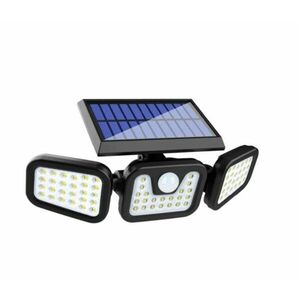 Lampa Solara Reglabila 3 in 1 cu Senzor de Miscare PIR, 3 COB, 74 LED, 3 Moduri Iluminare, Baterie 2400mAh imagine