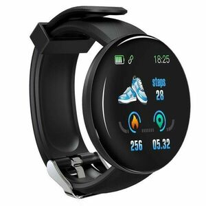 Ceas Smartwatch Techstar® D18, 1.3inch OLED, Bluetooth 4.0, Monitorizare Tensiune, Puls, Oxigenarea Sangelui, Waterproof IP65, Negru imagine