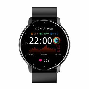Ceas Smartwatch Techstar® ZL02, Ecran 1.28 Inch TFT, Bluetooth 4.0, Notificari Apeluri/Mesaje, Monitorizare Fitness, Ritm Cardiac Si Tensiune Arteriala, Compatibil IOS/Android, Negru imagine