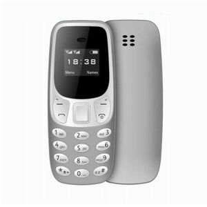 Telefon Mobil Mini GSM, Dual SIM, Bluetooth, Ecran OLED, Model Clasic, Baterie 380mAh, BM10, Gri imagine